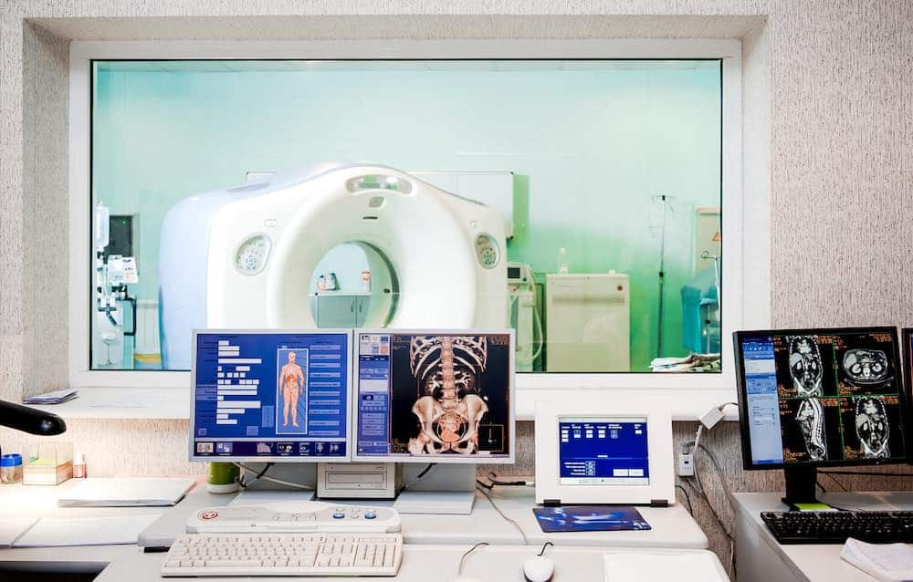 Medical equipment in oncology department at hospital