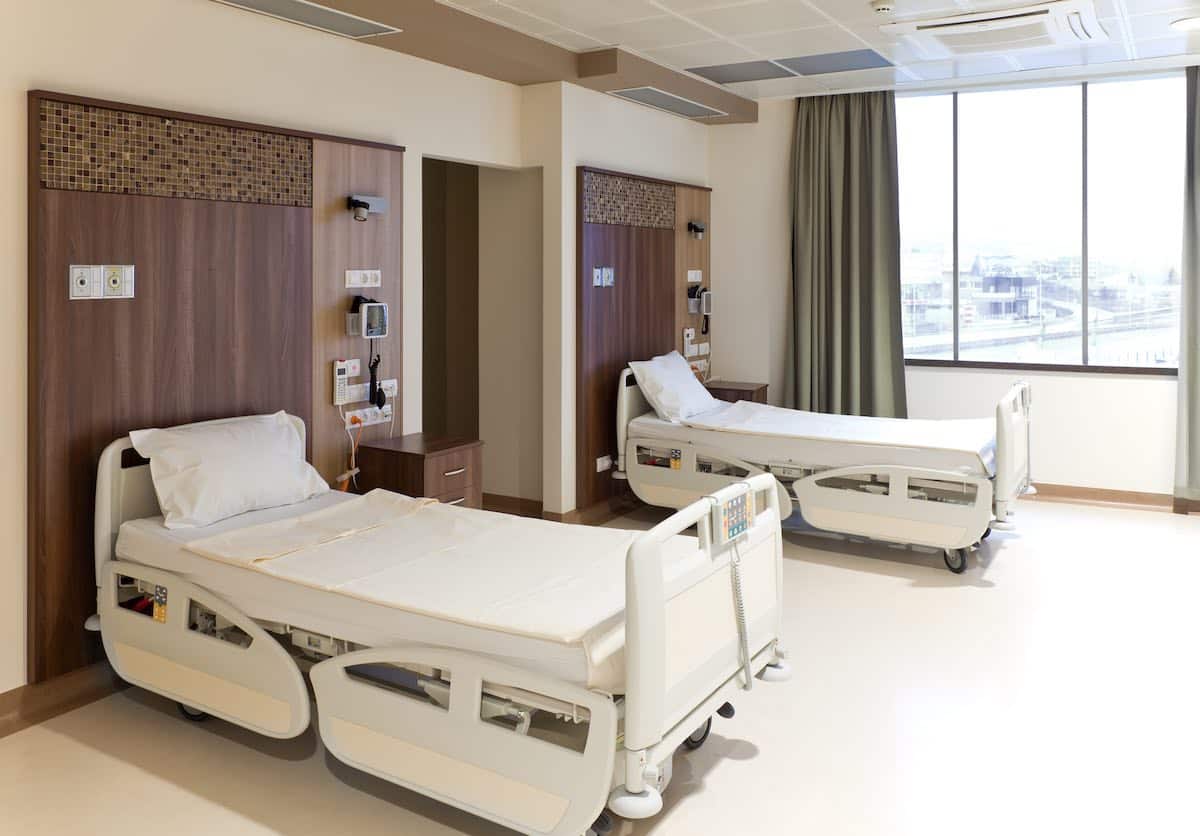 Modern empty hospital room